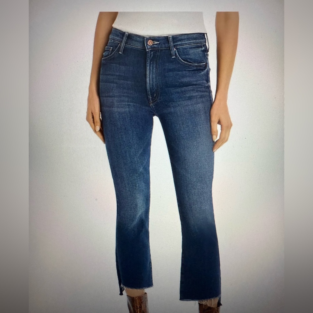 MOTHER THE INSIDER CROP STEP FRAY SIZE 28 MID-RISE